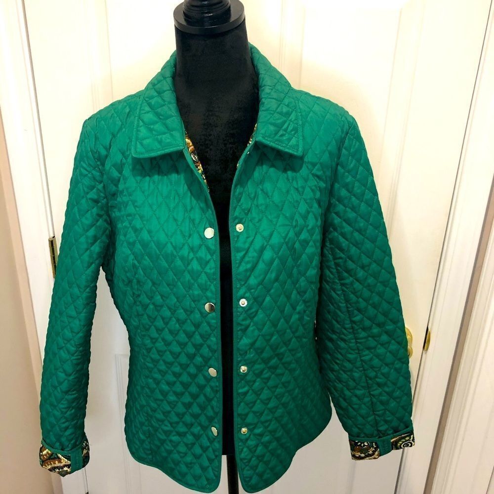 Briggs New York green lined snap front jacket - Picture 1 of 11